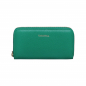 Preview: Large zip-around wallet made from green calf leather